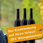 15,- Euro Weingutschein ohne Mindestbestellwert
