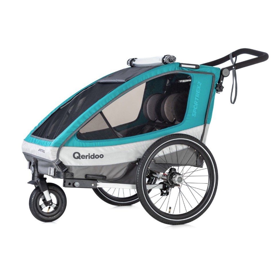 Qeridoo Sportrex 2 Zweisitzer Fahrradanhänger 2019 für 314 99