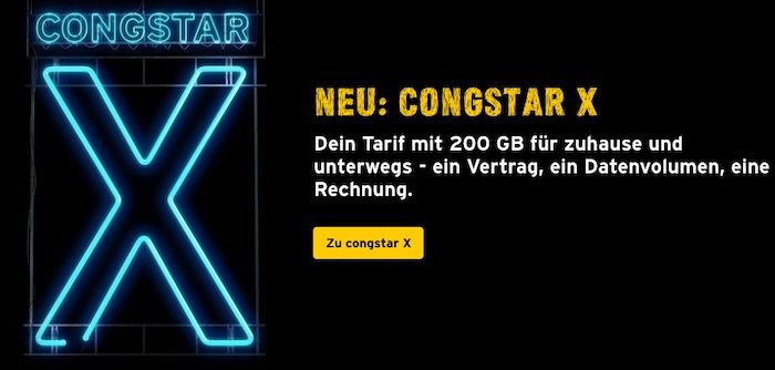 Congstar X Flex Telekom Allnet Flat Mit 200GB LTE 50 Mbit S Inkl 2