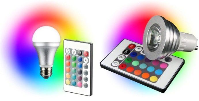 TECHNAXX LED RGB   E27 bzw. GU10 Farb LED mit 4 Watt + Fernbedienung für je 9,90€