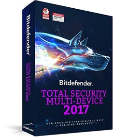 Bitdefender Total Security 2017 für bis zu 5 Geräte für 13,99€