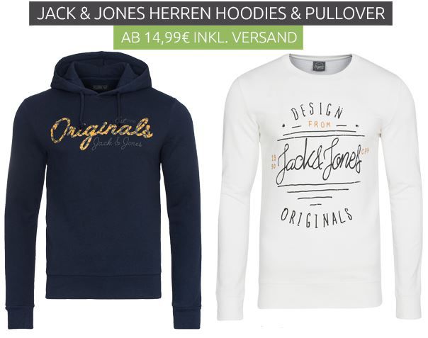 Jack & Jones Herren Hoodies & Pullover ab 14,99€