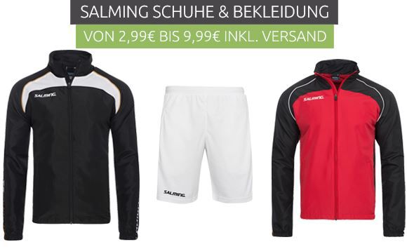 Salming Sale + VSK frei bei Outlet46   z.B. Trainingsshorts für 5€ (statt 13€)