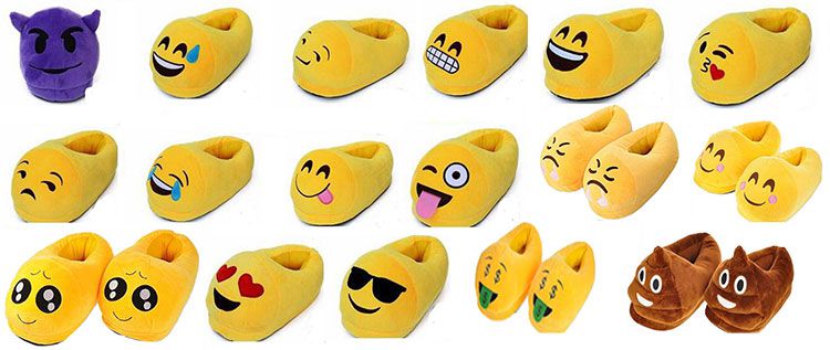 Emoji Hausschuhe in versch. Designs für je 6,43€