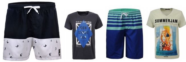 Glo Story mini Sale: Motiv T Shirts für 4,99€ oder Badehosen für 6,99€