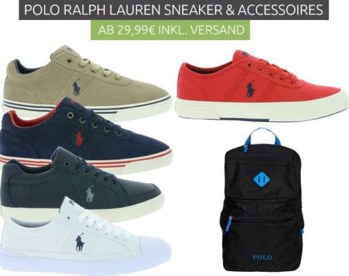 Ralph Lauren Polo Sneaker und Backpacks ab 29,99€   Restgrößen
