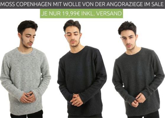 Moss Copenhagen Martin   Herren Woll Pullover in 3 Farben für je 19,99€