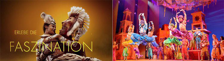 Nur noch heute! 2 Musical Tickets für 99€ für Aladdin, Tarzan, Mary Poppins & König der Löwen