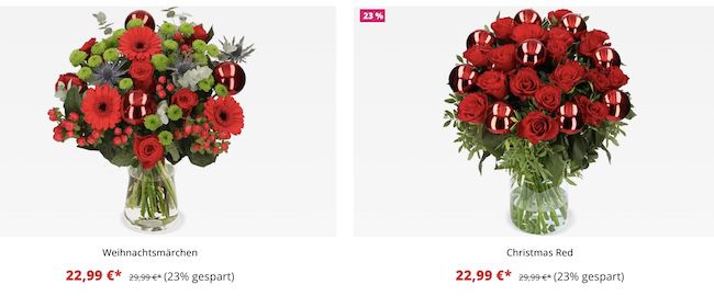 💐 Bis 50% Rabatt auf Weihnachtssträuße bei Blume Ideal