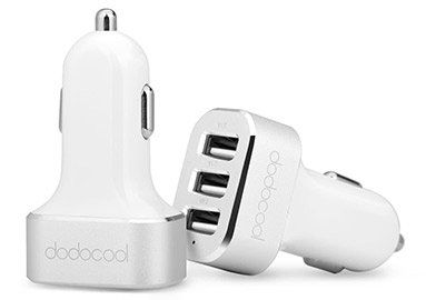 Dodocool Mini 3 Port USB Autoladegerät (2x 5V / 2,1A, 1x 5V/2.4A) für 4,87€