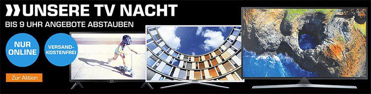 Saturn TV Nacht mit Fernsehern von Samsung, LG, Philips, Panasonic wie z.B. LG 55SJ8509 für 999€ (statt 1.149€)