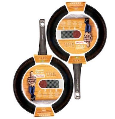 2er Set Tefal Jamie Oliver Pfanne 28cm aus Edelstahl für 50€ (statt 60€)