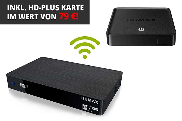 HUMAX Digital HD FOX IP Connect Twin SAT IP Receiver + HUMAX H1 Streamer  für 169,