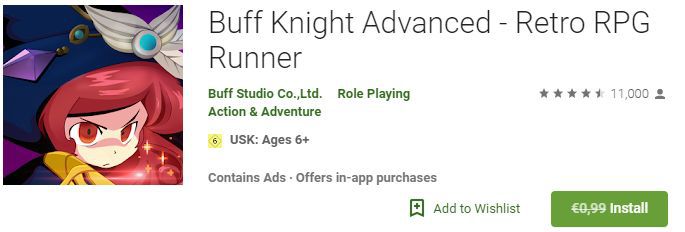 Buff Knight Advanced   Retro RPG Runner (Android) gratis statt 0,99€