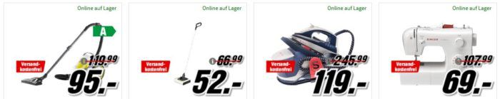 Media Markt Marken Sparen: günstige Artikel von AEG, Beurer, Kärcher und Singer