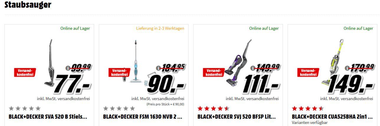 Black & Decker Tiefpreisspätschicht: z. B. BLACK+DECKER AS36LC Akku Schrauber + 11 tlg. Zubehör Set für 25€ (statt 55€)