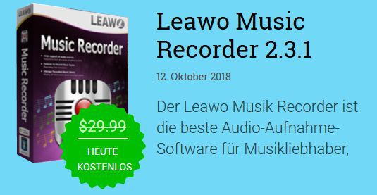 Leawo Music Recorder (Vollversion, Windows) gratis