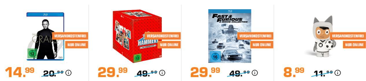 Saturn Entertainment Weekend Deals: z.B. ANKI Overdrive Fast & Furious Rennbahn für 94,99€ (statt 133€)