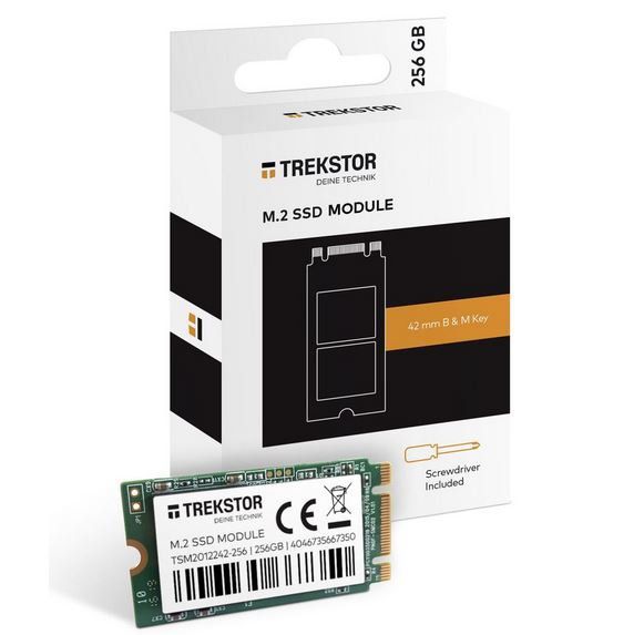 TrekStor SSD Modul Intern M2 256GB für 59,90€ (statt 77€)