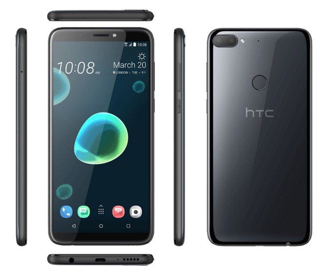 HTC Desire 12+ 6 Smartphone mit 32GB und Dual SIM in Schwarz + Adidas Fußball ab 125,10€ (statt 169€)