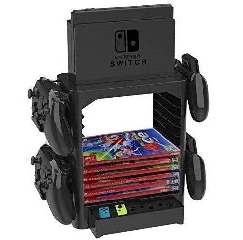 Nintendo Switch Ständer mit Controller-Halterungen und für max. 10 Spiele  für 19,90€ (statt 37€)