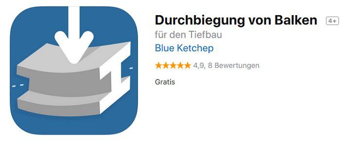 iOS App: Durchbiegung von Balken kostenlos (statt 9€)