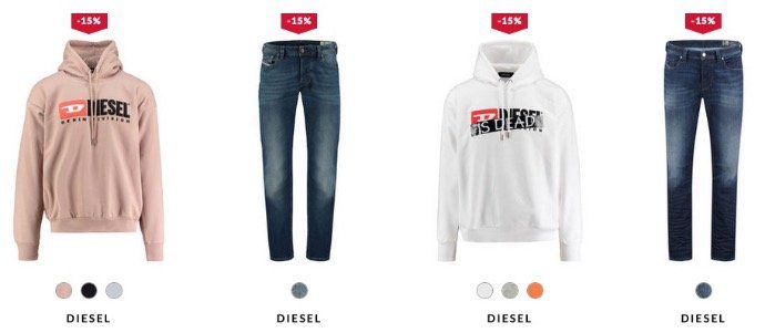 Diesel Bekleidung bei engelhorn mit 15% AmazonPay Rabatt z.B. Diesel Jeans ab 50,91€