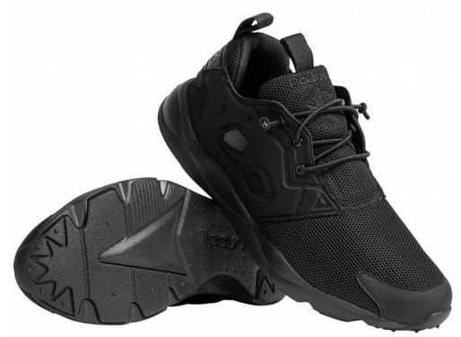 reebok furylite triple black trainer sneaker v67159