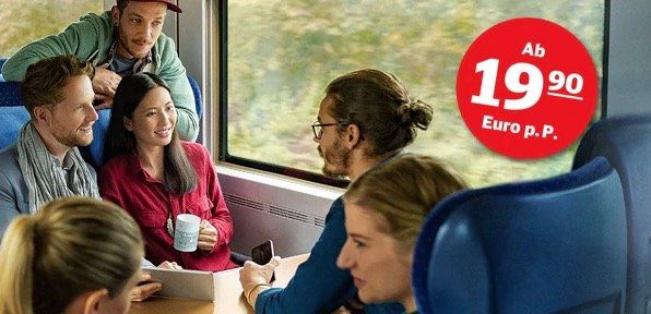 Deutsche Bahn: 4 flexible Fahrten durch ganz Deutschland für junge Leute ab 19,90€ je Fahrt