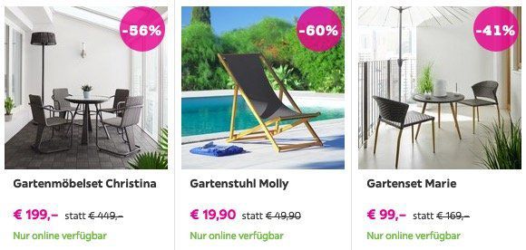 Fetter Mömax Sale bis zu 70% Rabatt z.B. Strandstuhl Molly aus Holz für 19,90€ (statt 50€)