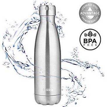 Fukkie doppelwandige Thermos Trinkflasche 500ml aus Edelstahl für 10,49€ (statt 21€)