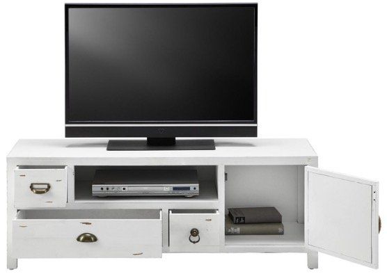 TV Board Lewis Vintage in Weiß für 108,95€ (statt vorher 139€)