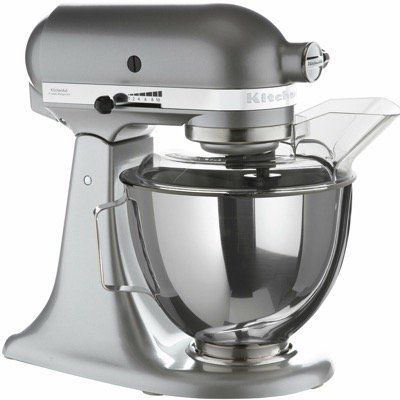 KitchenAid 5KSM95PSECU Küchenmaschine in Silber mit 4,3L und Planetenrührwerk für 269,90€ (statt 340€)