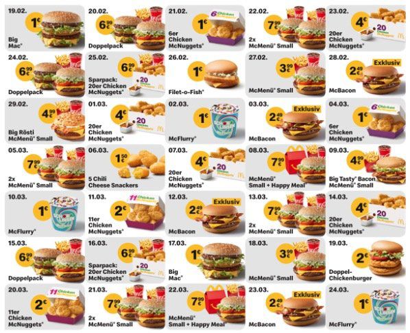 Mcdonald S Ostercountdown Z B Heute Doppelpack Menu Fur 6 99