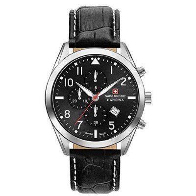 Swiss Military Chronographen Hanowa Helvetus aus Edelstahl in Schwarz für 171,26€ (statt 224€)