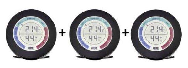 3er Pack ADE WS 1831 Thermo /Hygrometer für 21,94€ (statt 45€)