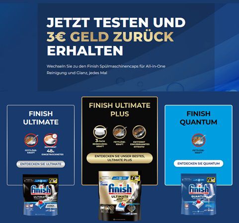 Finish Ultimate Plus, Ultimate oder Quantum ausprobieren