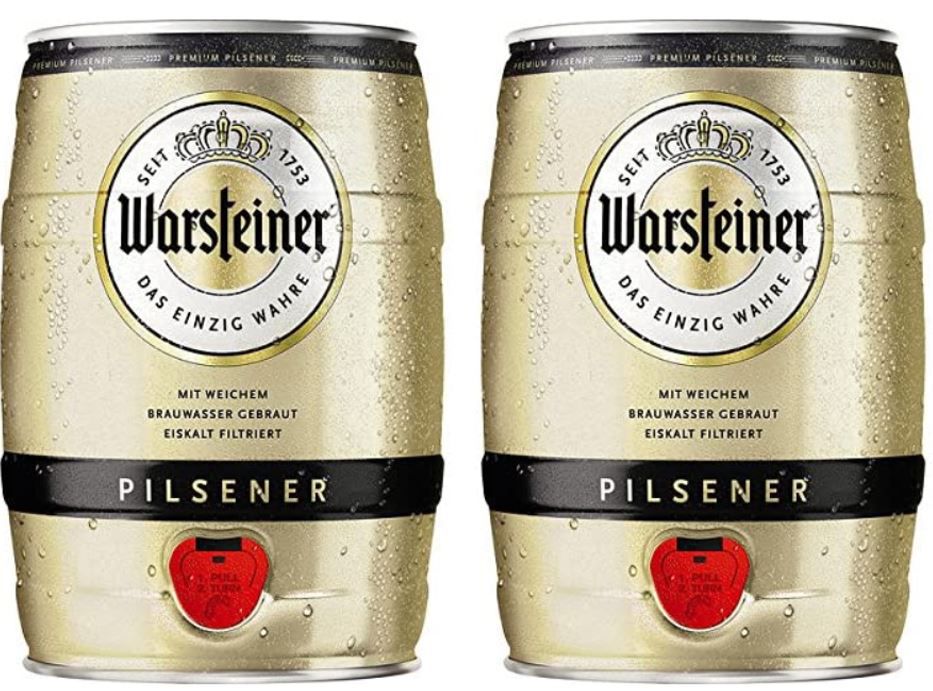 Warsteiner Premium Pilsener 2er für Liter) (statt Pack, 16,99€ 5 Fass 21 x (2