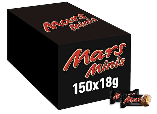 🍫150x 18g Mars Schokoriegel in 2,7kg Box für 25€ (statt 34€)