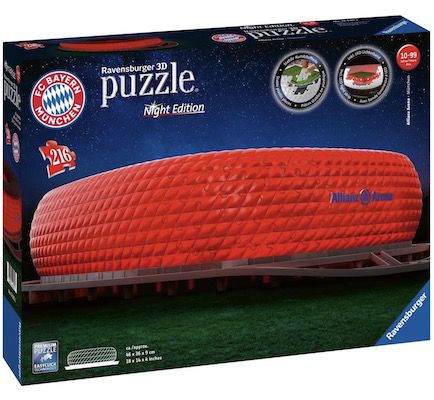 Ravensburger 3D Puzzle FC Bayern Allianz Arena bei Nacht für 41,99€ (statt 49€)