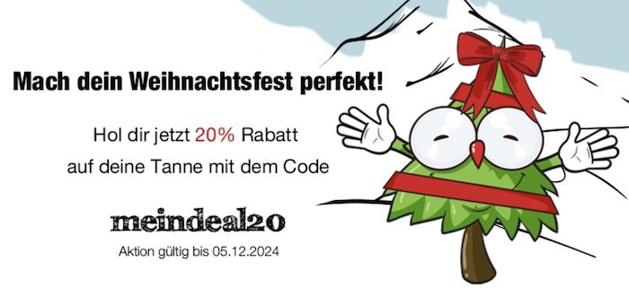 🎄 Premium Weihnachtsbäume nach Hause liefern lassen mit Wunschdatum & 20% Exklusivgutschein