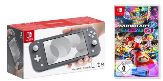 Nintendo Switch Lite inklusive Deluxe Mario 8 219€ 239€) (statt Kart ab