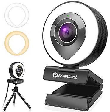 1080p Webcam mit Ringlicht, Stativ & Mikrofon für 24,99€ (statt 60€)