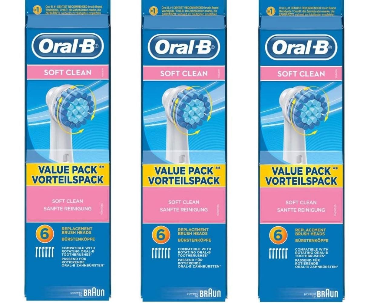 Oral B Sensitive Clean 18 Aufsteckbürsten (3 x 6) für 29,99€ (statt 40€)