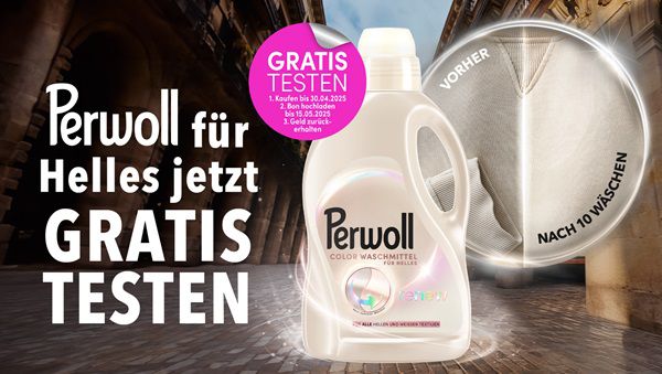 Flüssigwaschmittel von Perwoll kostenlos ausprobieren ab 01.02.2025