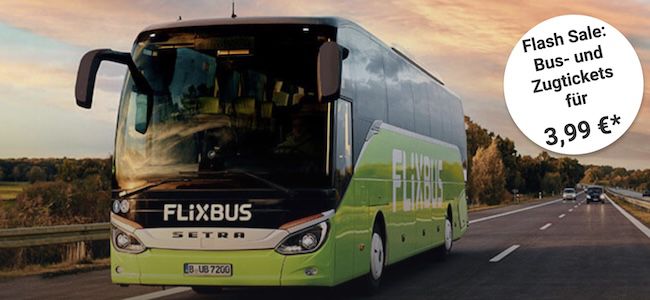 🚌 FlixBus & FlixTrain: Bus  & Zugtickets ab nur 3,99€