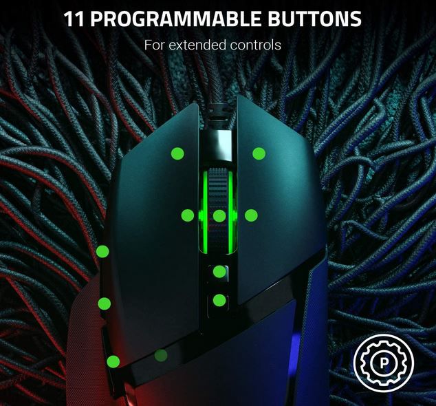 Razer Basilisk V2   Gaming Maus 20K DPI 11 Tasten für 34,39€ (statt 40€)