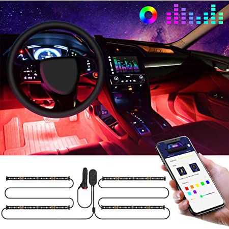 Govee LED Innenbeleuchtung mit App-Steuerung für das Auto für 17,24€ (statt  23€) – Prime