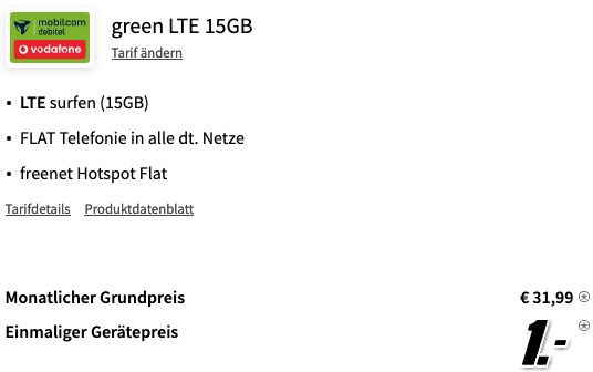 Xiaomi Mi 11 5G 256GB für 1€ + Vodafone Allnet Flat inkl. 15GB LTE für 31,99€ mtl.