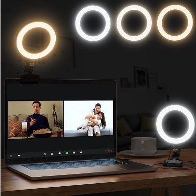 Karcore Laptop Ringlicht 360°drehbar mit Clip für z.B. Videokonferenzen für 6,80€ (statt 17€)
